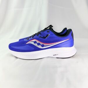 Saucony Men's Guide 15 Sapphire Size9.5W Sneakers with Red Accents